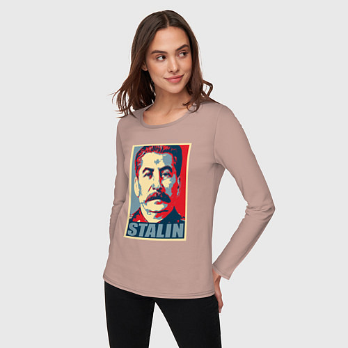 Женский лонгслив Stalin USSR / Пыльно-розовый – фото 3