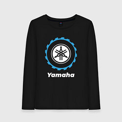 Лонгслив хлопковый женский Yamaha в стиле Top Gear, цвет: черный