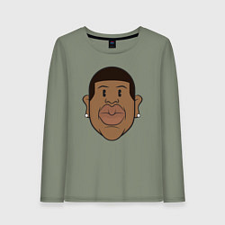 Лонгслив хлопковый женский Jay-Z, цвет: авокадо