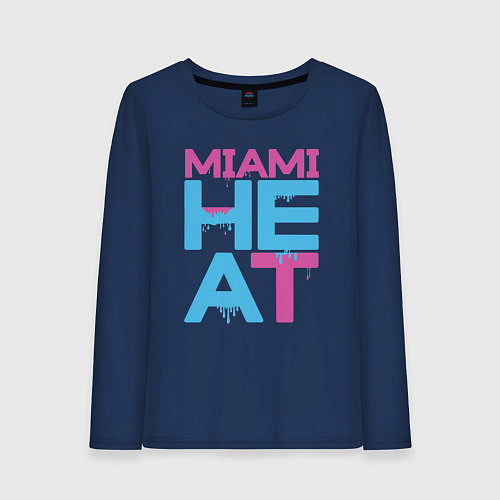 Женский лонгслив Miami Heat style / Тёмно-синий – фото 1