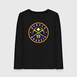 Лонгслив хлопковый женский Denver Nuggets, цвет: черный