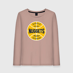 Лонгслив хлопковый женский Denver Nuggets 1967, цвет: пыльно-розовый