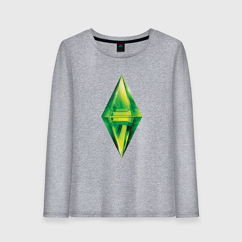 Женский лонгслив Знак персонажа Симс / Меланж – фото 1