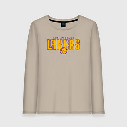 Лонгслив хлопковый женский NBA Lakers, цвет: миндальный