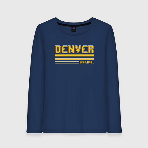 Женский лонгслив Basketball Denver / Тёмно-синий – фото 1