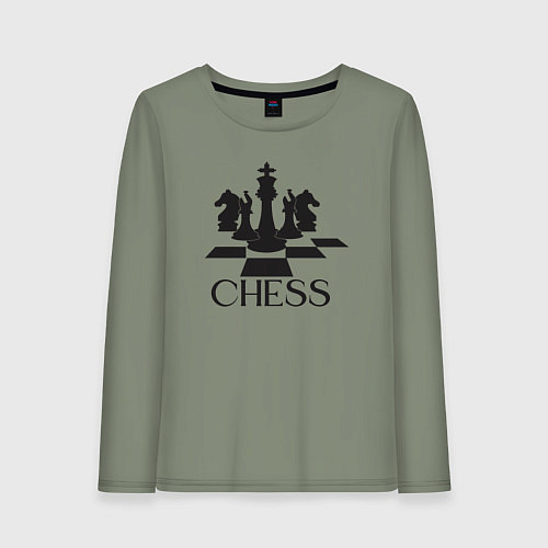 Женский лонгслив Chess play / Авокадо – фото 1