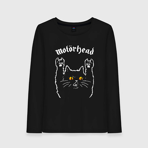 Женский лонгслив Motorhead rock cat / Черный – фото 1