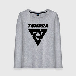 Лонгслив хлопковый женский Tundra esports logo, цвет: меланж