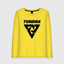 Лонгслив хлопковый женский Tundra esports logo, цвет: желтый