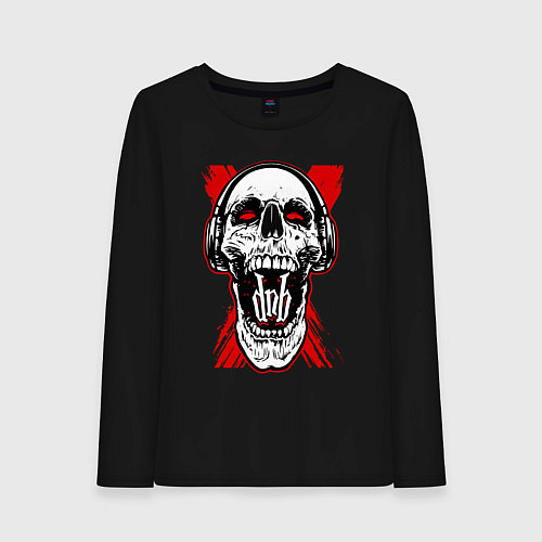 Женский лонгслив DnB skull / Черный – фото 1