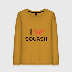 Лонгслив хлопковый женский I Love Squash, цвет: горчичный