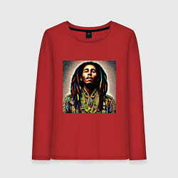 Женский лонгслив Боб Марли в кислотном мундире