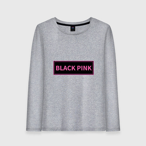 Женский лонгслив Логотип Блек Пинк / Меланж – фото 1