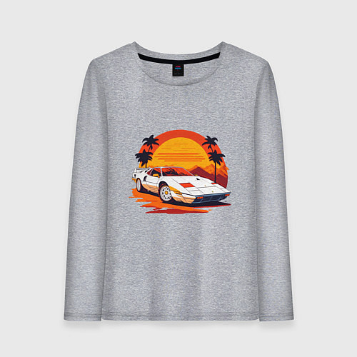 Женский лонгслив Ретро Феррари / Меланж – фото 1