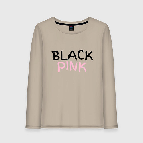 Женский лонгслив Граффити BlackPink / Миндальный – фото 1