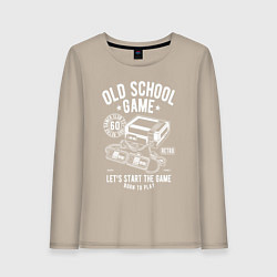 Лонгслив хлопковый женский NES gamer, цвет: миндальный