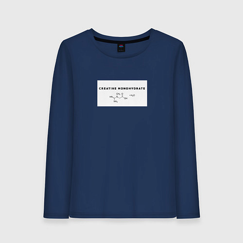 Женский лонгслив Креатин моногидрат / Тёмно-синий – фото 1