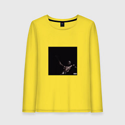 Лонгслив хлопковый женский Трэвис Скотт - альбом utopia, цвет: желтый