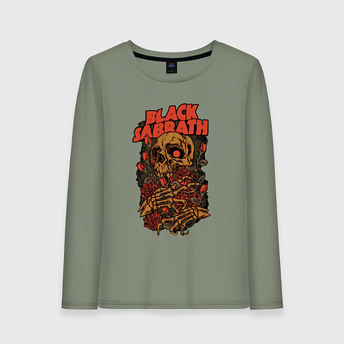 Женский лонгслив Черный саббат / Авокадо – фото 1