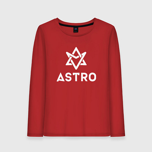 Женский лонгслив Astro logo / Красный – фото 1