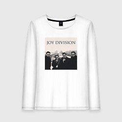 Лонгслив хлопковый женский Тру фанат Joy Division, цвет: белый