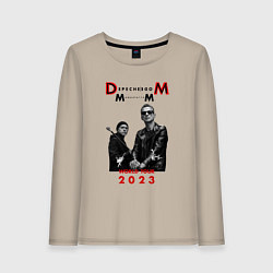 Лонгслив хлопковый женский Depeche Mode 2023 Memento Mori - Dave & Martin 03, цвет: миндальный