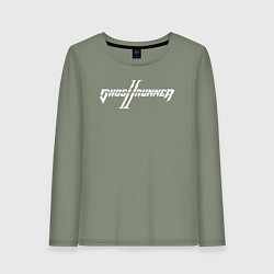 Лонгслив хлопковый женский Ghostrunner 2 logo, цвет: авокадо