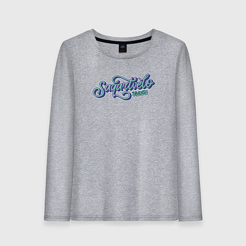 Женский лонгслив Saqartvelo Грузия Tbilisi / Меланж – фото 1
