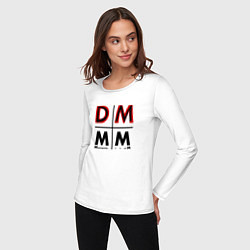 Лонгслив хлопковый женский Depeche Mode - Memento Mori Logo DM, цвет: белый — фото 2