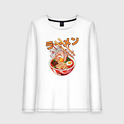 Лонгслив хлопковый женский Ramen Рамен, цвет: белый