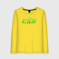 Женский лонгслив CS2 green logo