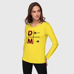 Лонгслив хлопковый женский Depeche Mode - Memento Mori Logo, цвет: желтый — фото 2