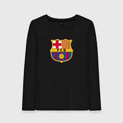 Лонгслив хлопковый женский Barcelona fc sport, цвет: черный