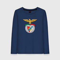 Лонгслив хлопковый женский Benfica club, цвет: тёмно-синий
