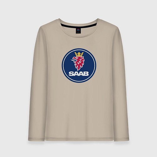 Женский лонгслив Saab sport auto / Миндальный – фото 1