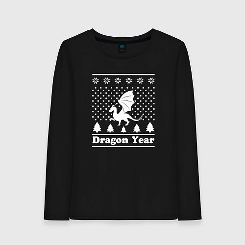 Женский лонгслив Sweater dragon year / Черный – фото 1