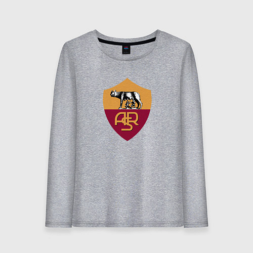 Женский лонгслив Roma fc club / Меланж – фото 1