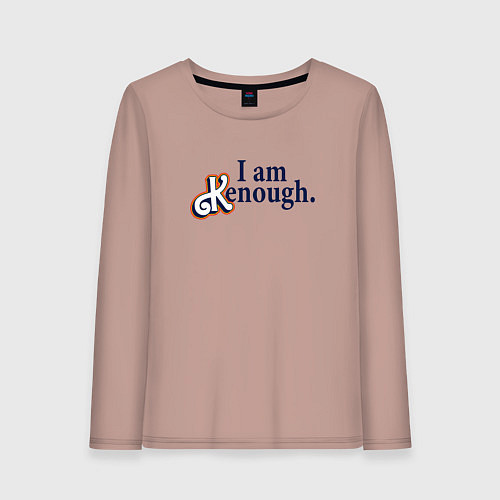 Женский лонгслив I am kenough - барби / Пыльно-розовый – фото 1