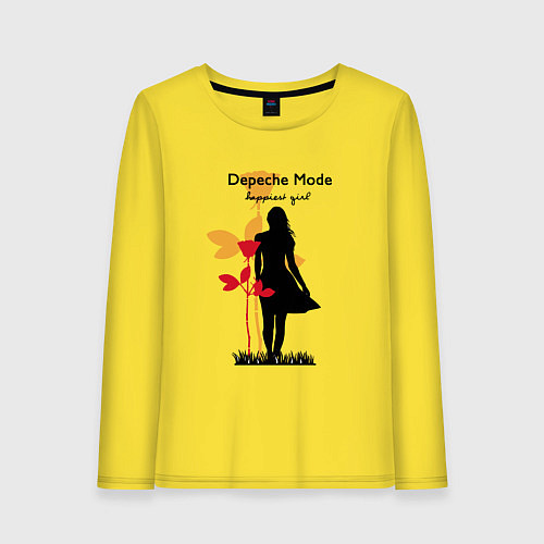 Женский лонгслив Depeche Mode - Happiest Girl Collage / Желтый – фото 1