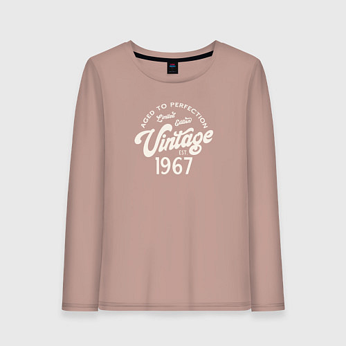 Женский лонгслив 1967 год, выдержанный до совершенства / Пыльно-розовый – фото 1