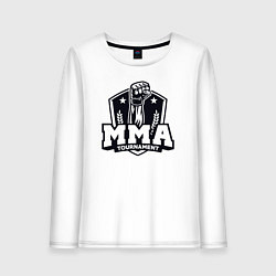 Лонгслив хлопковый женский Турнир MMA, цвет: белый