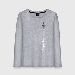 Лонгслив хлопковый женский Depeche Mode - Violator роза, цвет: меланж