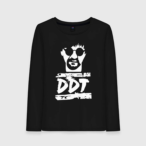 Женский лонгслив DDT - Юрий Шевчук / Черный – фото 1