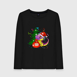 Женский лонгслив Новогодний дракон желает счастья