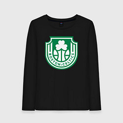 Лонгслив хлопковый женский Boston Celtics team, цвет: черный