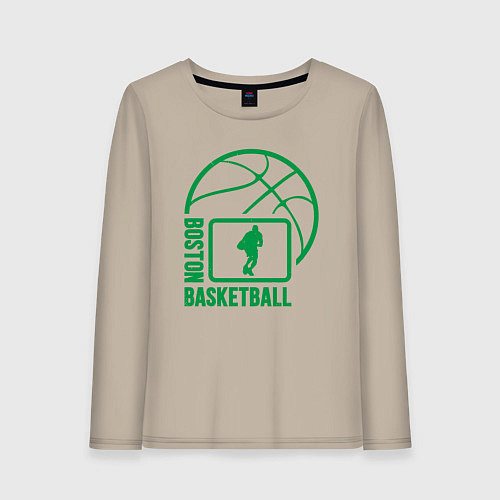 Женский лонгслив Boston basketball / Миндальный – фото 1