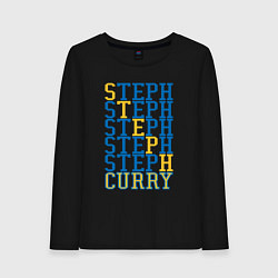 Лонгслив хлопковый женский Steph Curry, цвет: черный