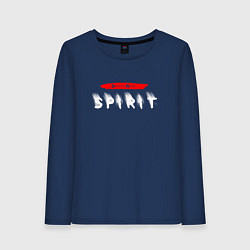 Лонгслив хлопковый женский Depeche Mode - Spirit logo, цвет: тёмно-синий