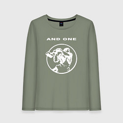 Лонгслив хлопковый женский And One synthpop band, цвет: авокадо