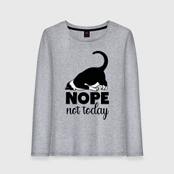 Лонгслив хлопковый женский Nope - not today, цвет: меланж